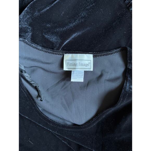 Plus Size 22W Vintage 90s Black Velvet Dress Boho Lagenlook VictorianGoth Gypsy - Picture 9 of 10